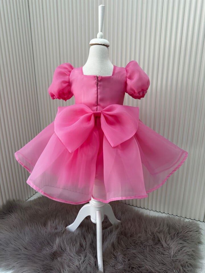 Pamuk Şeker Pembe Doğum Günü Elbisesi